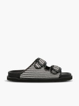 GALIA VEGAN RAFFIA B&W